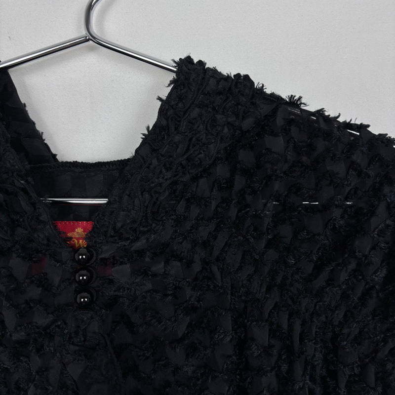 00s Vivienne Westwood Cropped Sheer Hooded Coat