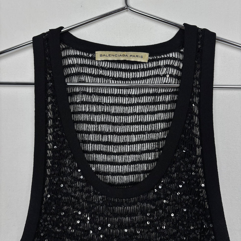00s Balenciaga by Nicolas Ghesquiere Sequenced Knit Tank Top