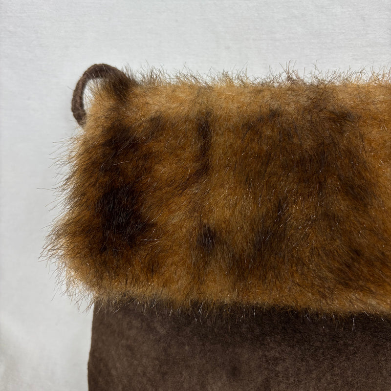 90s Miu Miu Faux Fur Suede Crossbody Bag