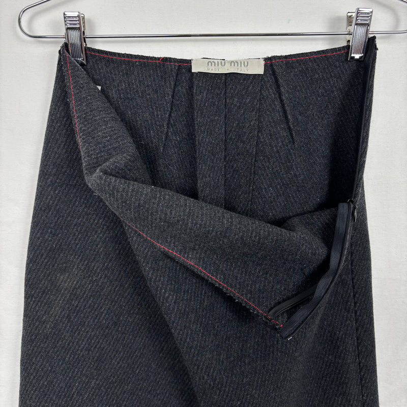 00s Miu Miu Wool Pencil Skirt