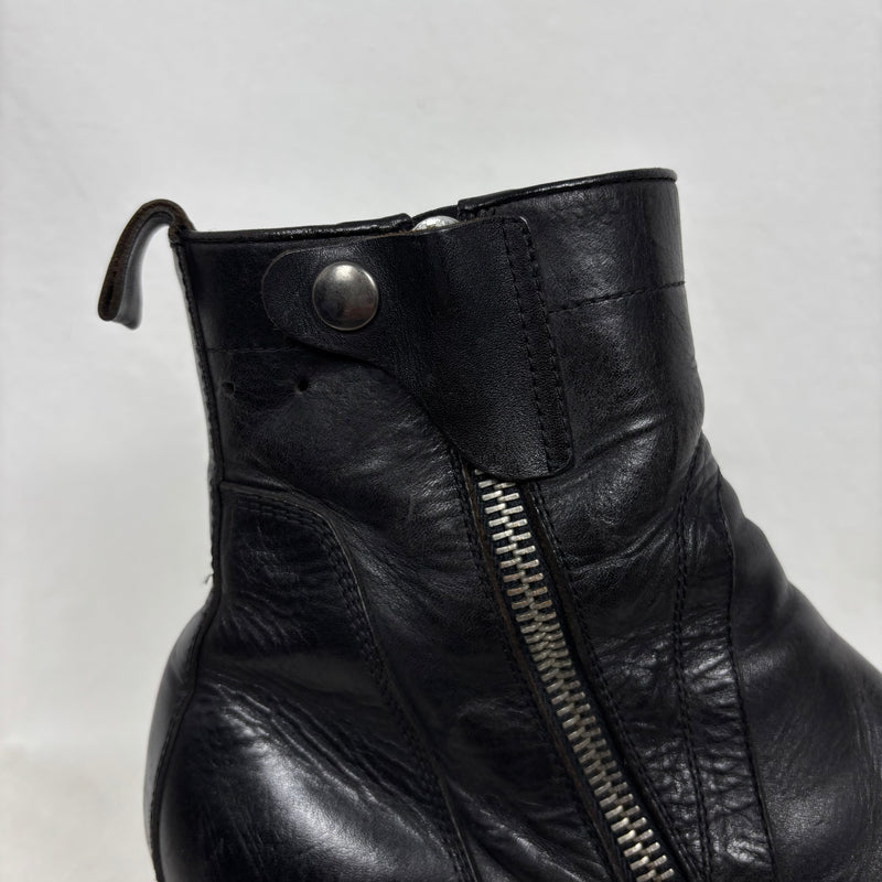 00s Rick Owens Leather Ankle Boots *Professionally Resold*