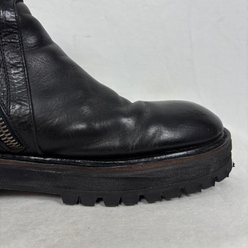 00s Rick Owens Leather Ankle Boots *Professionally Resold*