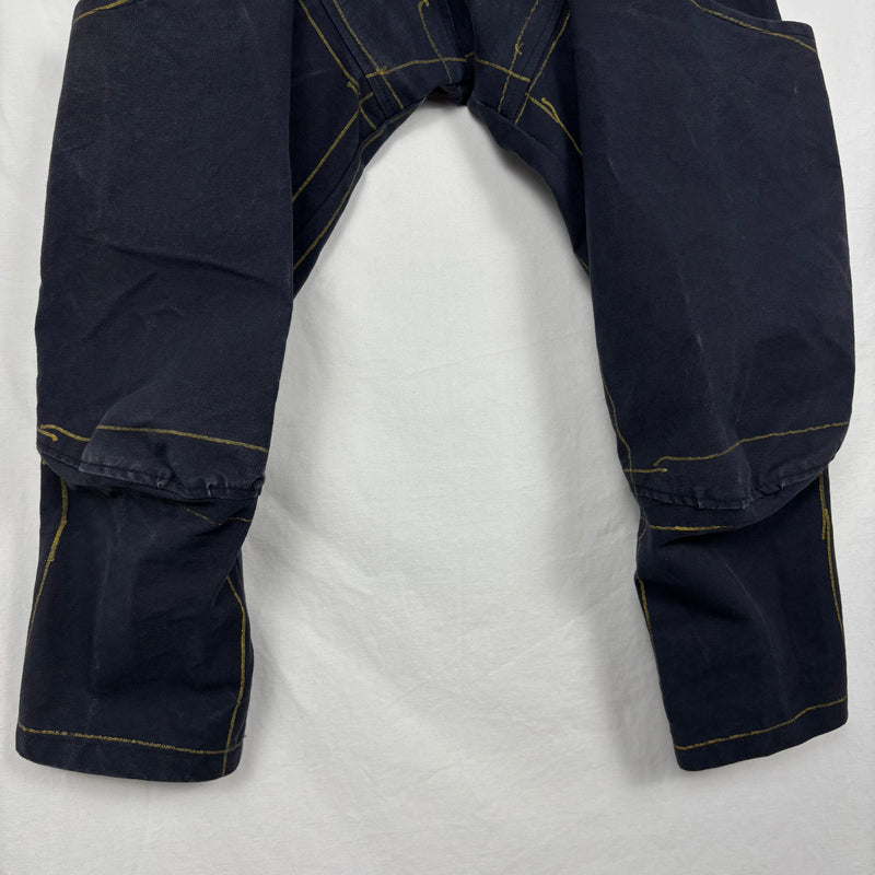 90s Christopher Nemeth Painted Striped 3D Capris