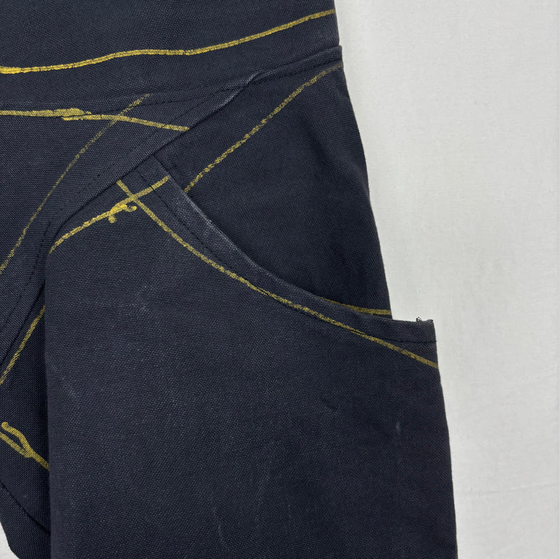 90s Christopher Nemeth Painted Striped 3D Capris
