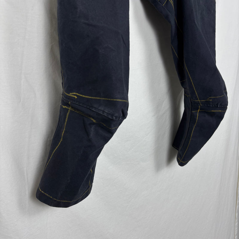 90s Christopher Nemeth Painted Striped 3D Capris