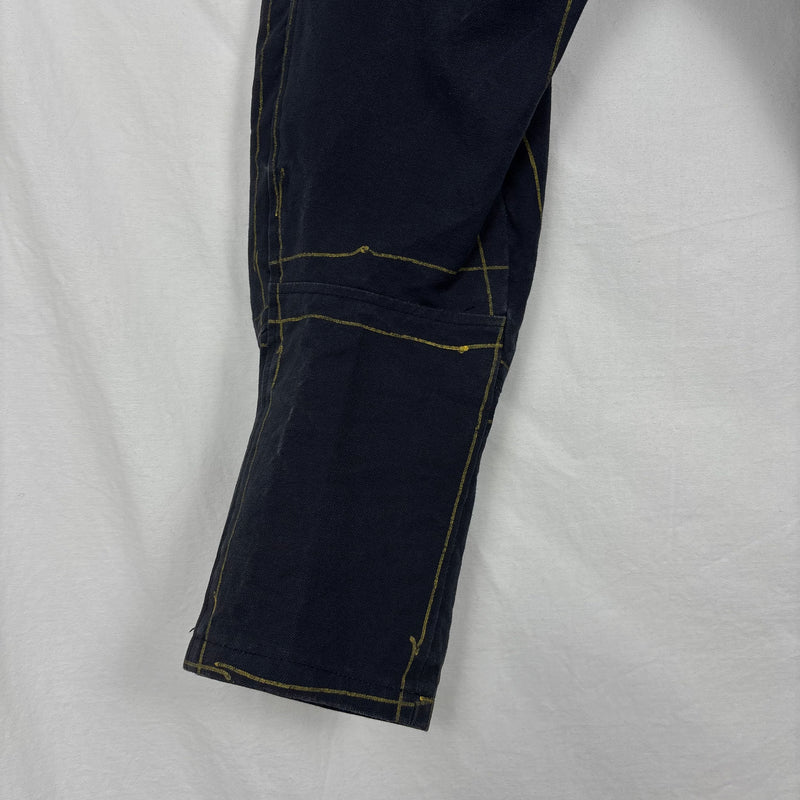 90s Christopher Nemeth Painted Striped 3D Capris