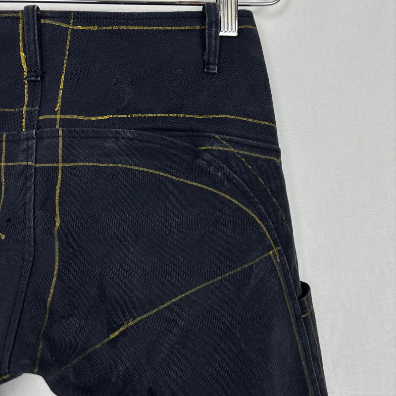 90s Christopher Nemeth Painted Striped 3D Capris