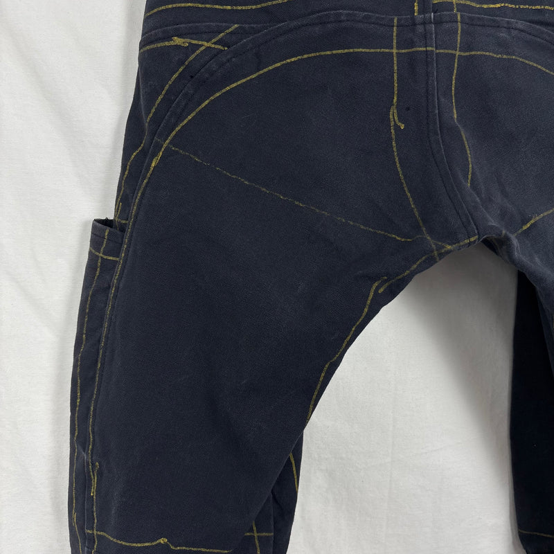 90s Christopher Nemeth Painted Striped 3D Capris