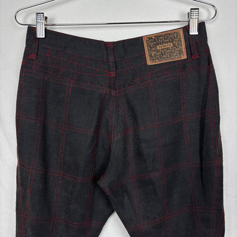 90s Christopher Nemeth 3D Plaid Capris