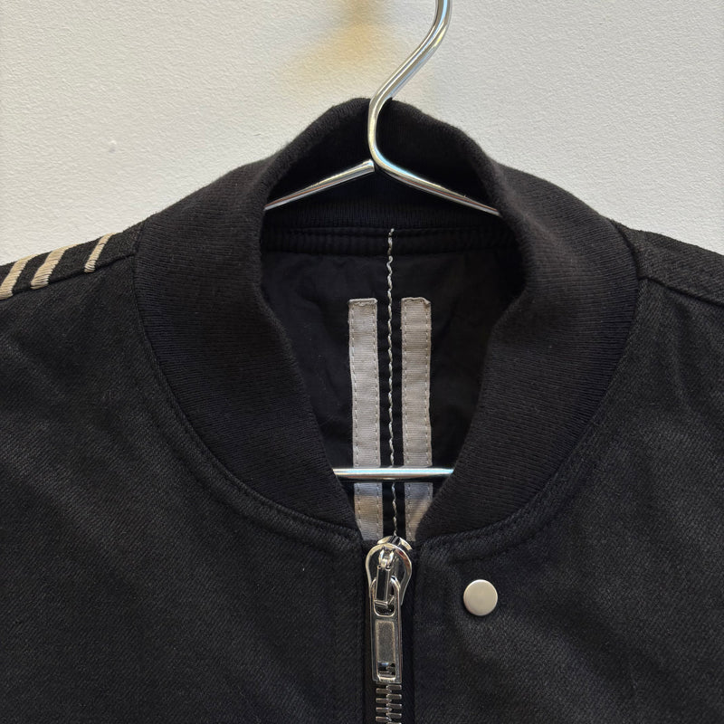 FW17 Rick Owens DRKSHDW Waxed Denim Cropped Bomber Jacket