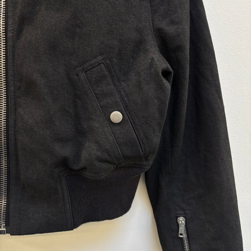 FW17 Rick Owens DRKSHDW Waxed Denim Cropped Bomber Jacket