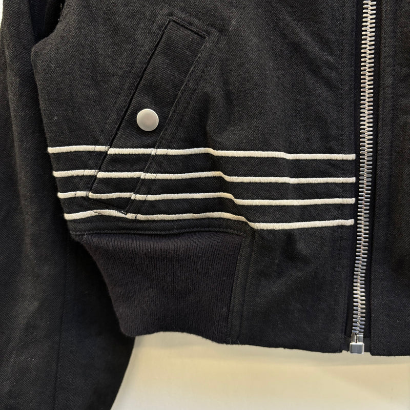 FW17 Rick Owens DRKSHDW Waxed Denim Cropped Bomber Jacket