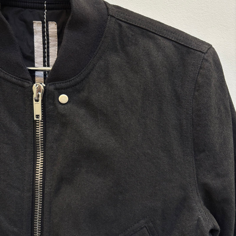 FW17 Rick Owens DRKSHDW Waxed Denim Cropped Bomber Jacket