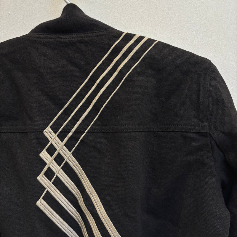 FW17 Rick Owens DRKSHDW Waxed Denim Cropped Bomber Jacket