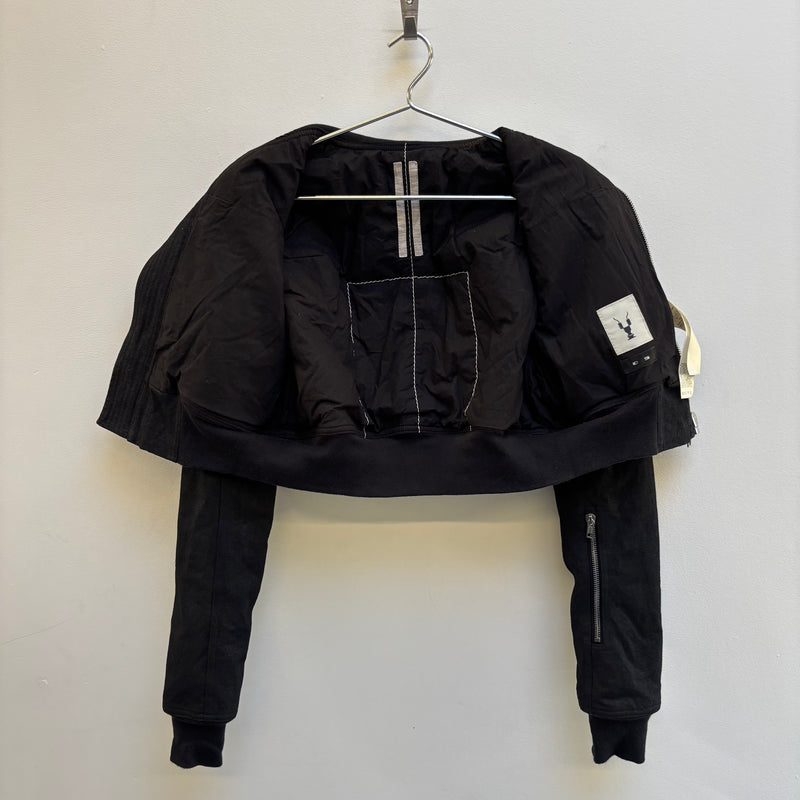 FW17 Rick Owens DRKSHDW Waxed Denim Cropped Bomber Jacket