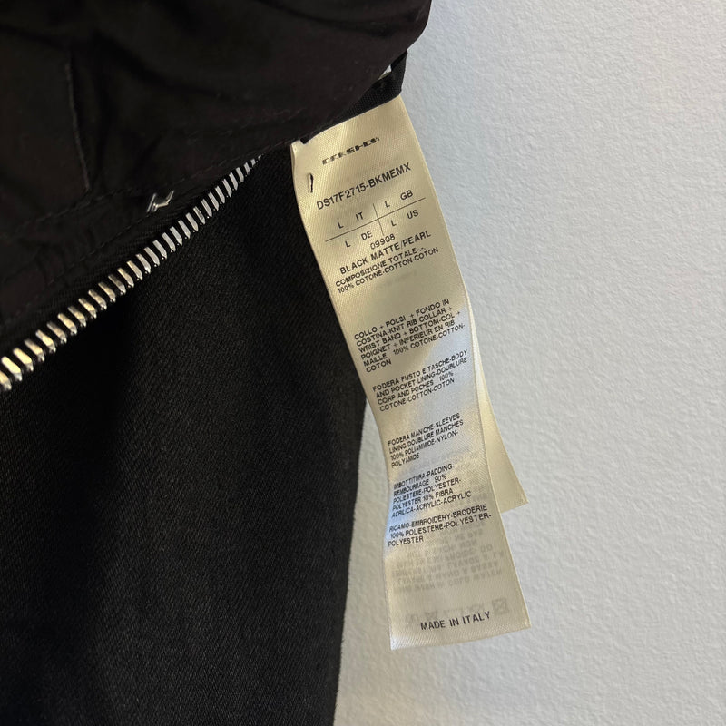 FW17 Rick Owens DRKSHDW Waxed Denim Cropped Bomber Jacket