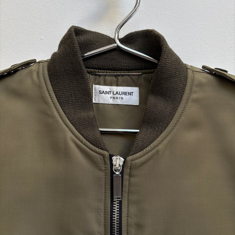 FW17 Yves Saint Laurent by Hedi Slimane Military Bomber Jacket