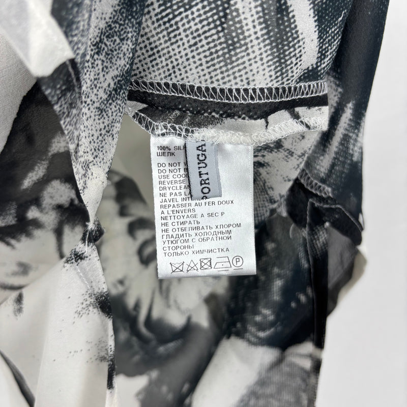 Ann Demeulemeester Sheer Feather Print Silk Tank Top