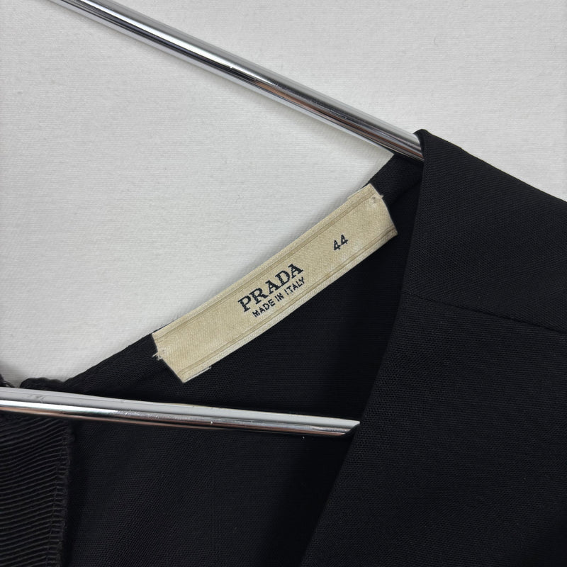 FW06 Prada Pleated Waist Sleeveless Wool Dress