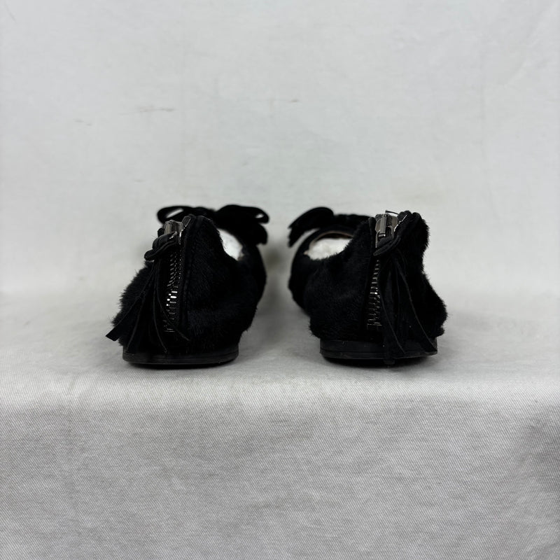 Miu Miu Fur Bow Ballet Flats