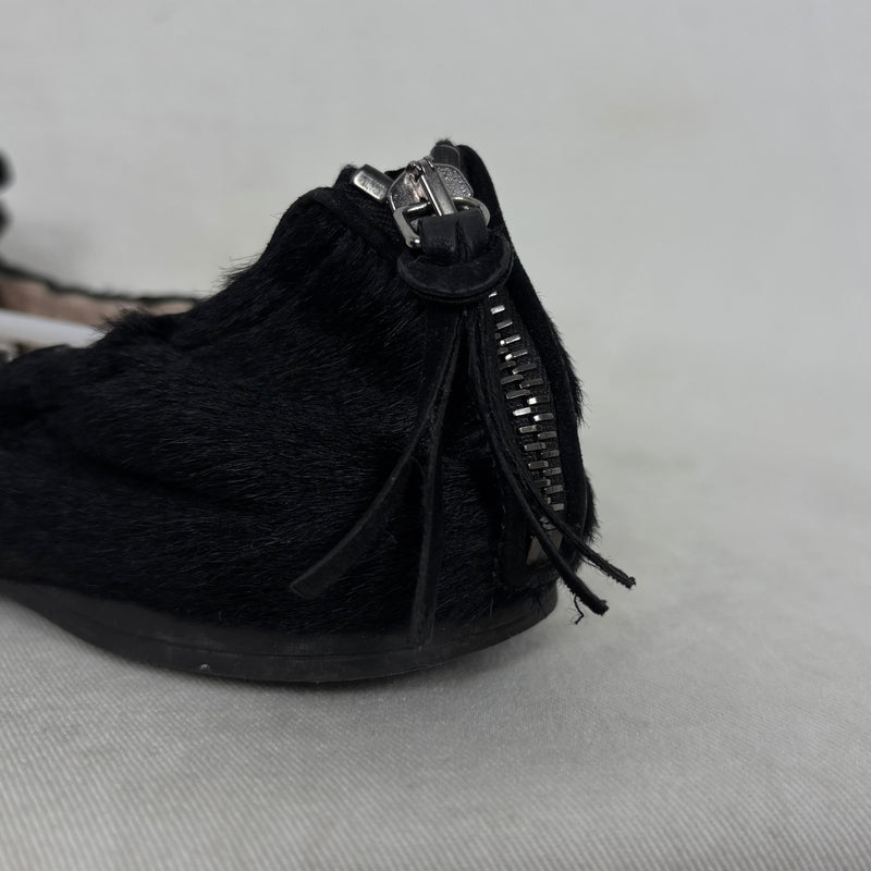 Miu Miu Fur Bow Ballet Flats