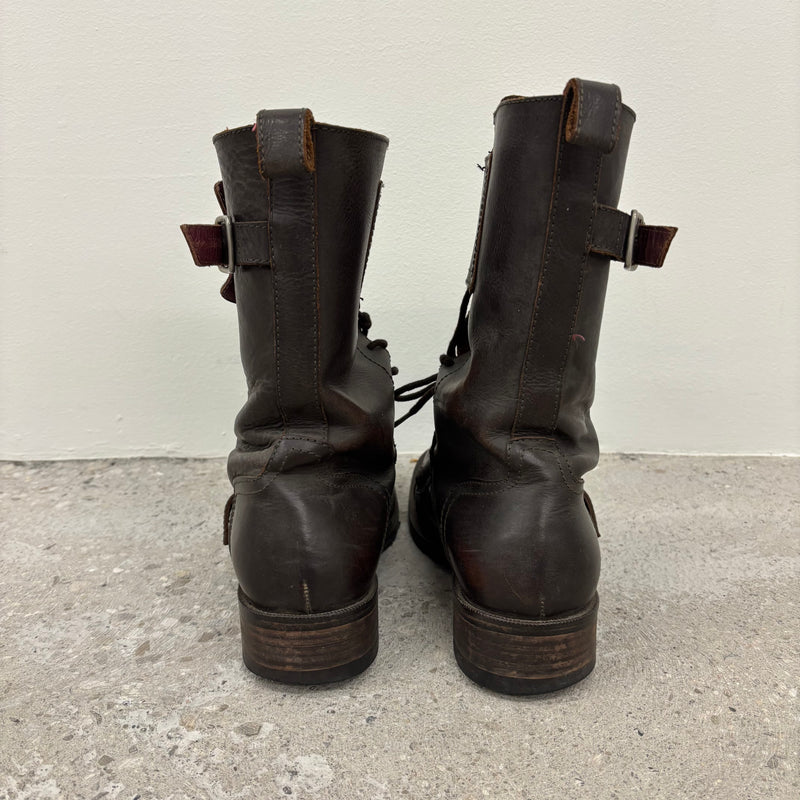 Dolce & Gabbana Buckled Lace Up Combat Boots