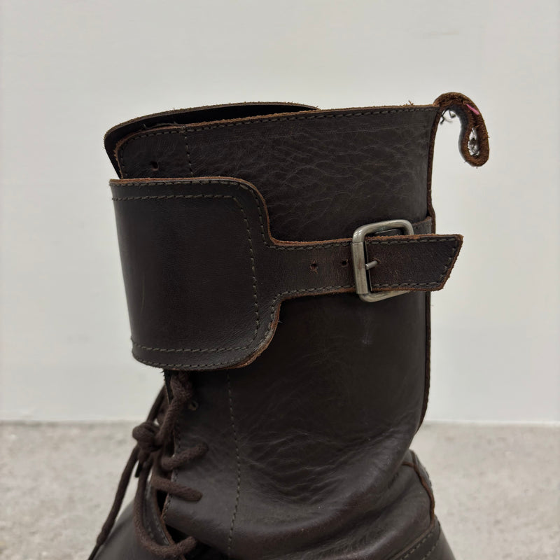 Dolce & Gabbana Buckled Lace Up Combat Boots