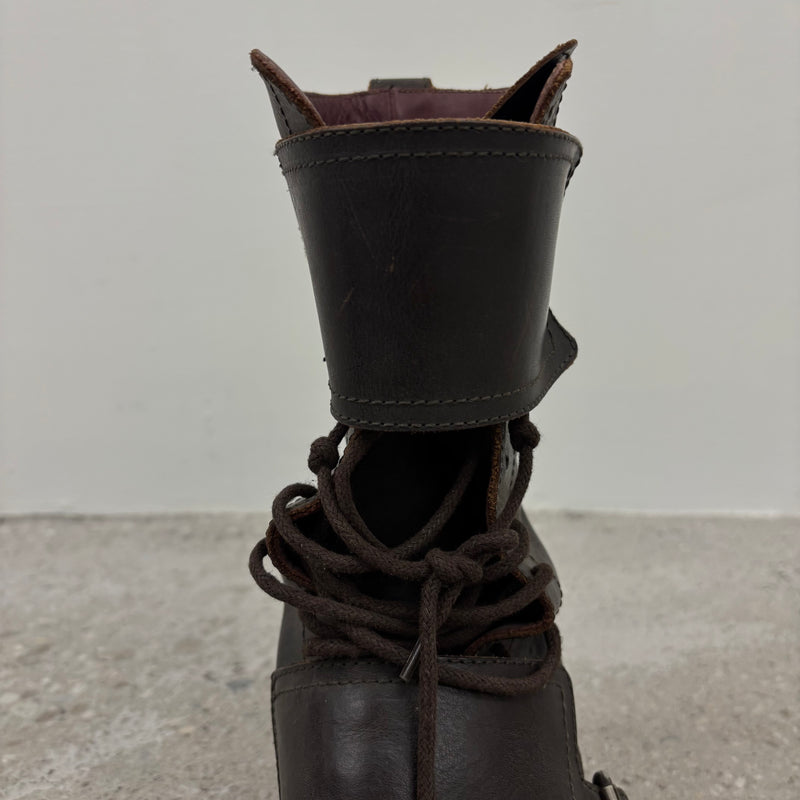 Dolce & Gabbana Buckled Lace Up Combat Boots