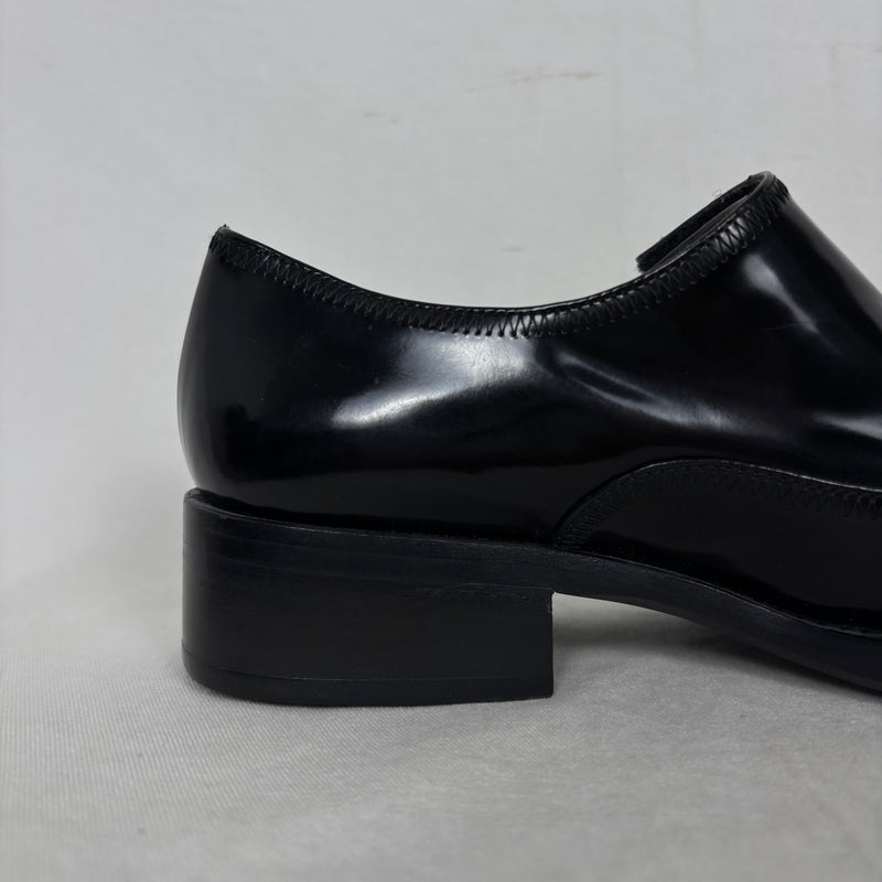 Prada Patent Leather Monk Strap Shoes