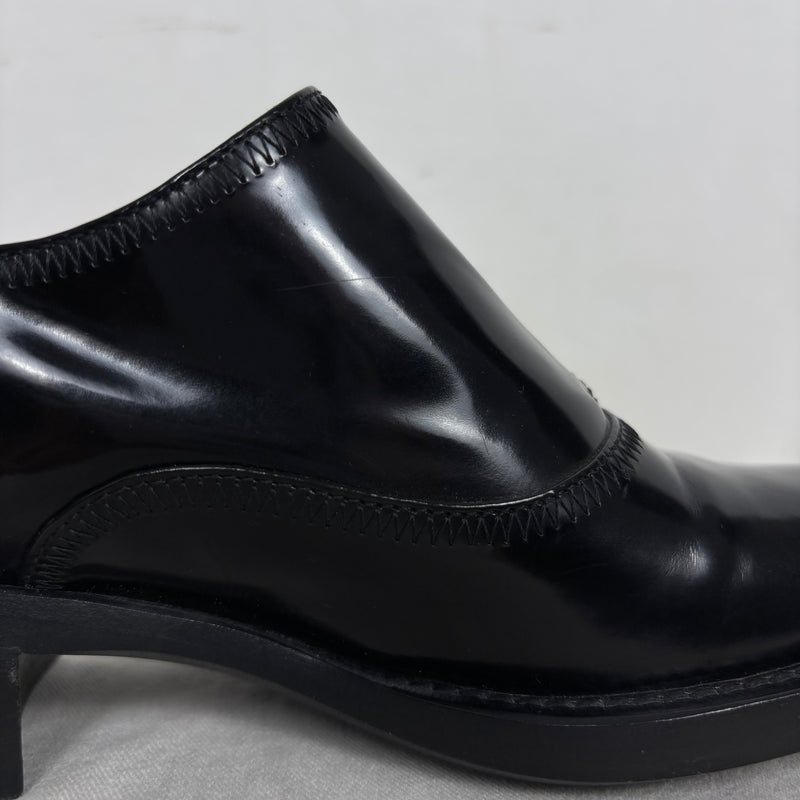 Prada Patent Leather Monk Strap Shoes