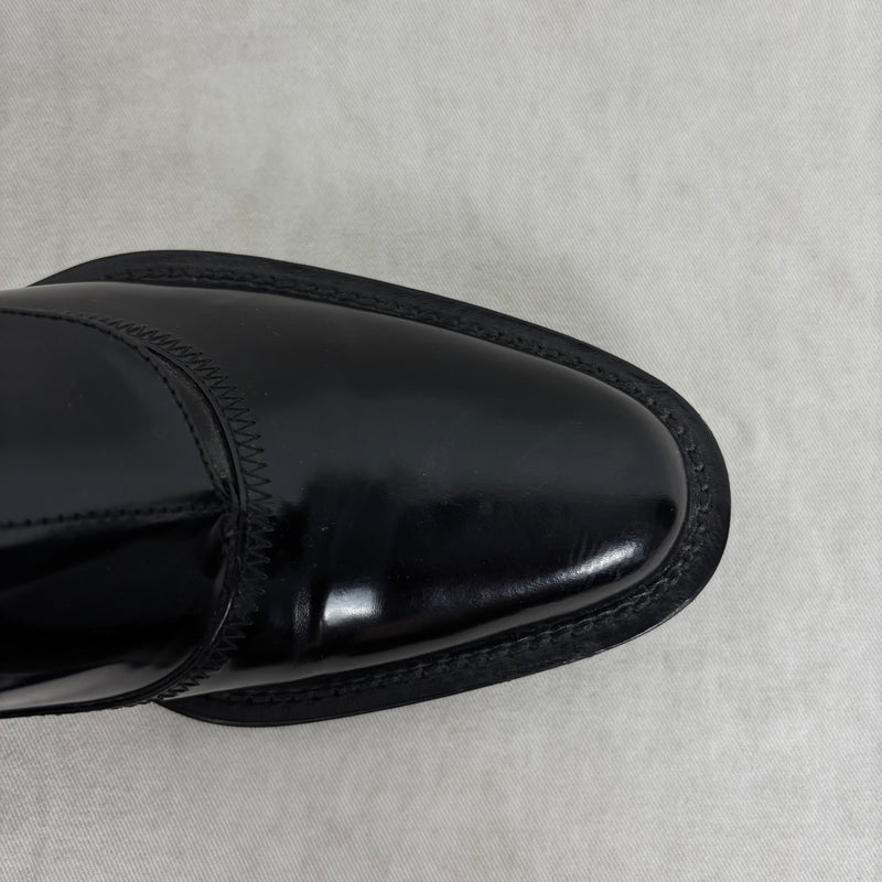 Prada Patent Leather Monk Strap Shoes