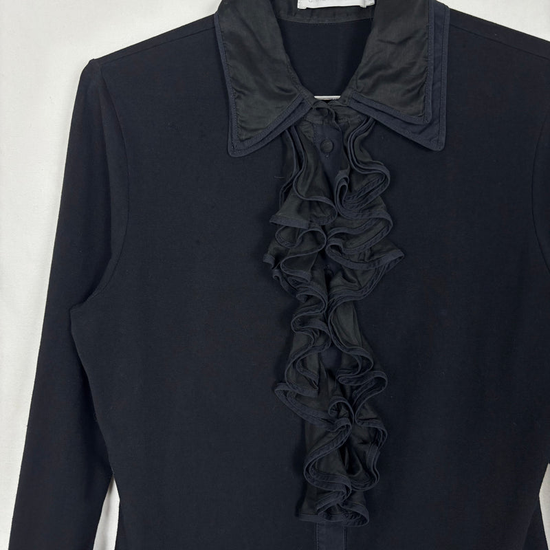 Anne Fontaine Ruffle Button Up Blouse