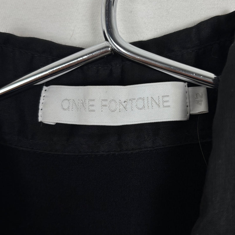 Anne Fontaine Ruffle Button Up Blouse
