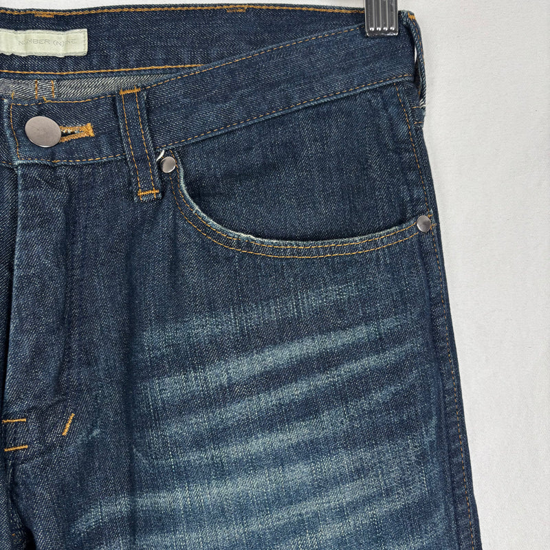 00s Number (N)ine Dark Wash Ripped Knee Jeans