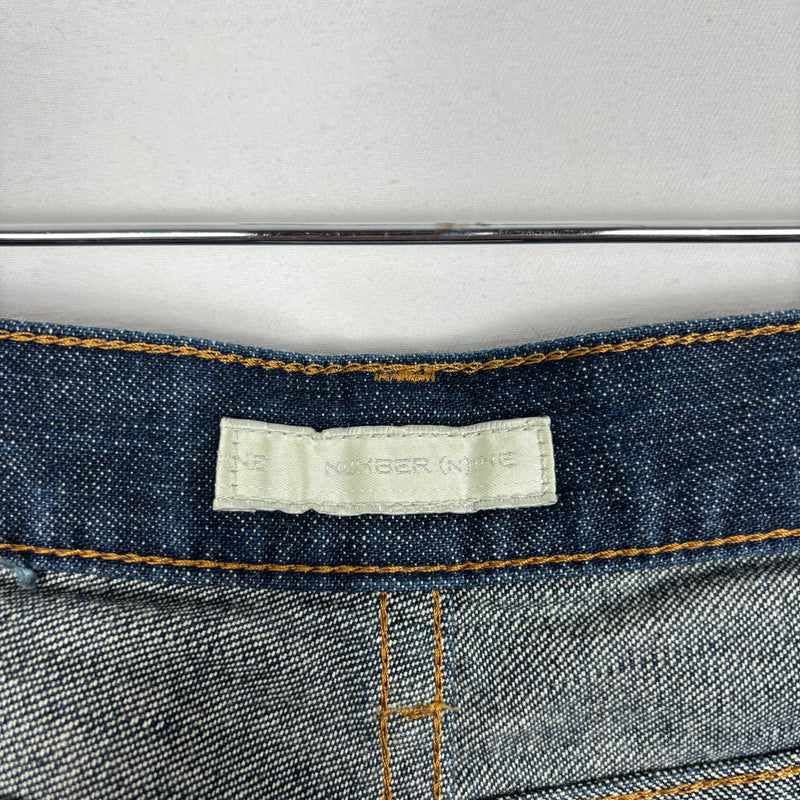 00s Number (N)ine Dark Wash Ripped Knee Jeans