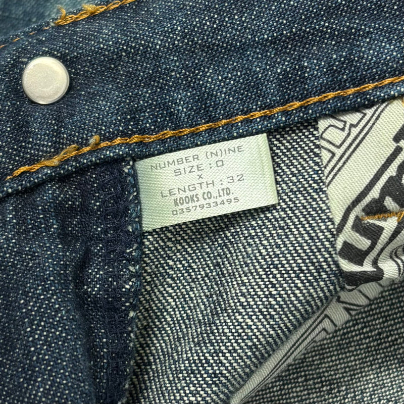 00s Number (N)ine Dark Wash Ripped Knee Jeans