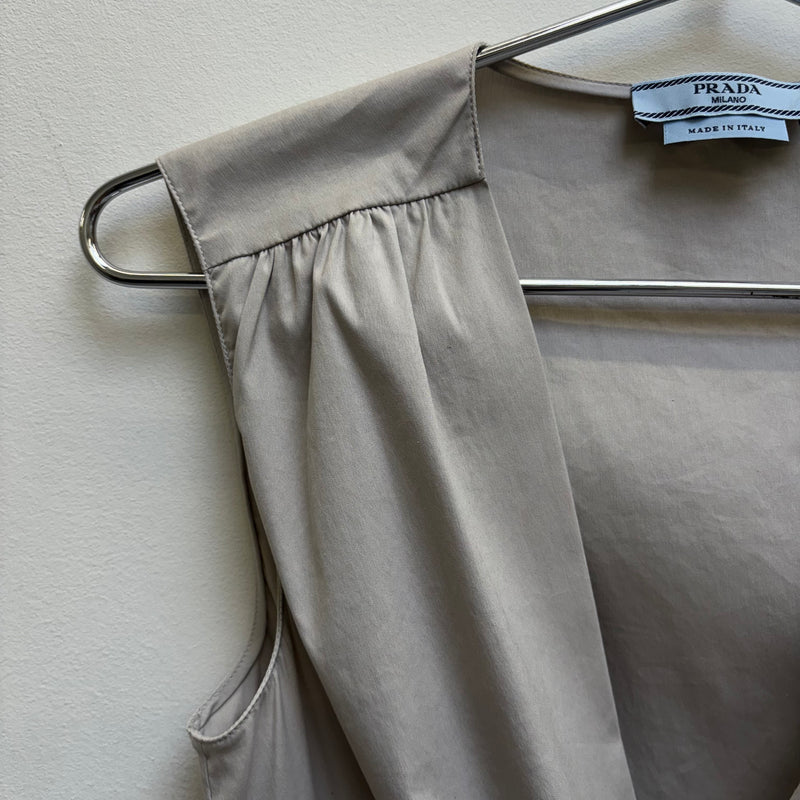 SS11 Prada Side Synched V-Neck Shirt