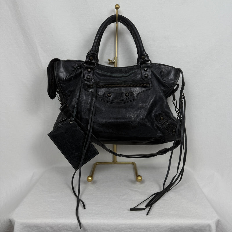 SS09 Balenciaga City Bag By Nicolas Gesquiere in Faded Black
