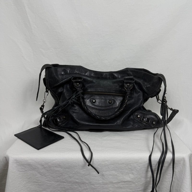 SS09 Balenciaga City Bag By Nicolas Gesquiere in Faded Black