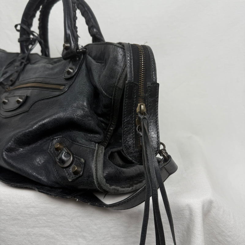 SS09 Balenciaga City Bag By Nicolas Gesquiere in Faded Black