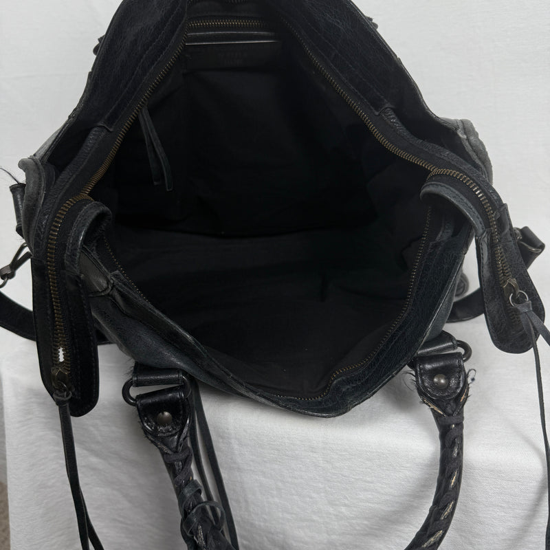 SS09 Balenciaga City Bag By Nicolas Gesquiere in Faded Black