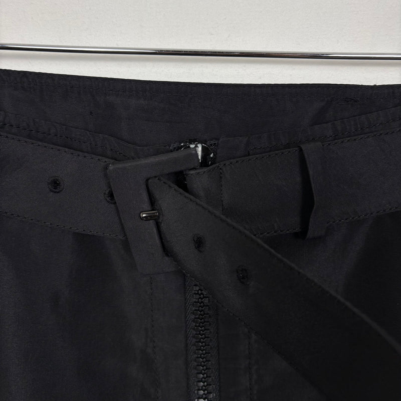 00s Prada Nylon Belted Zipper Skirt