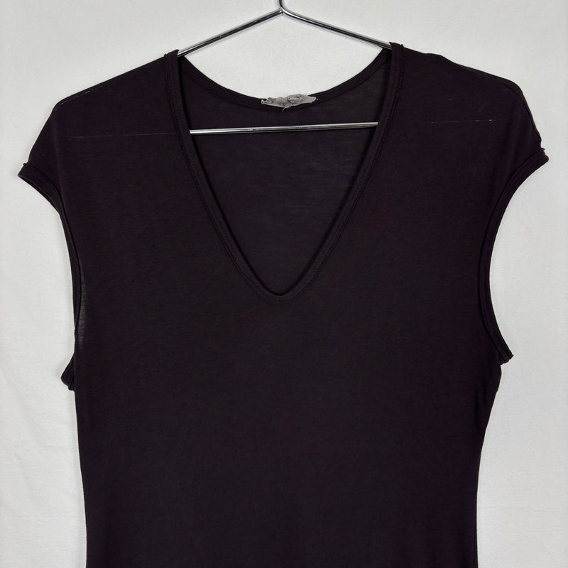 Helmut Lang Asymmetric V-Neck Sleeveless Dress