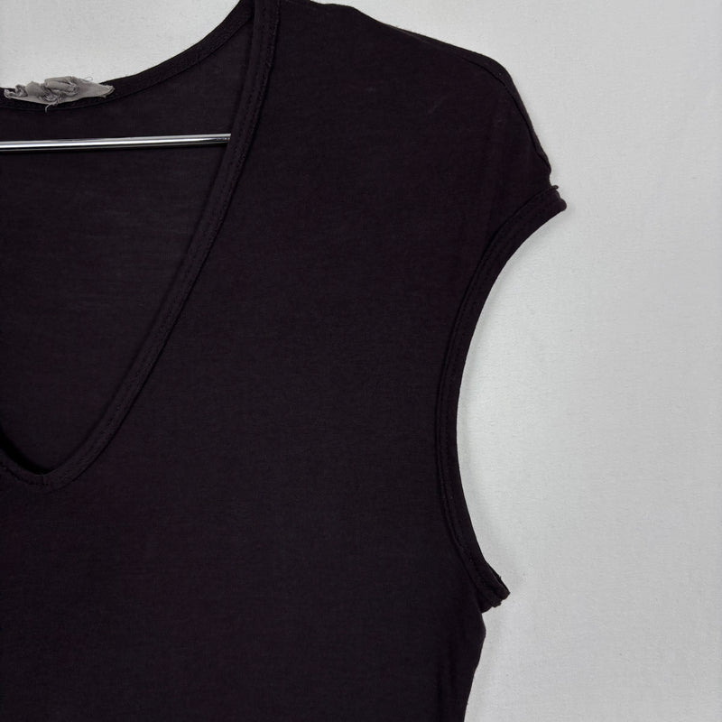 Helmut Lang Asymmetric V-Neck Sleeveless Dress
