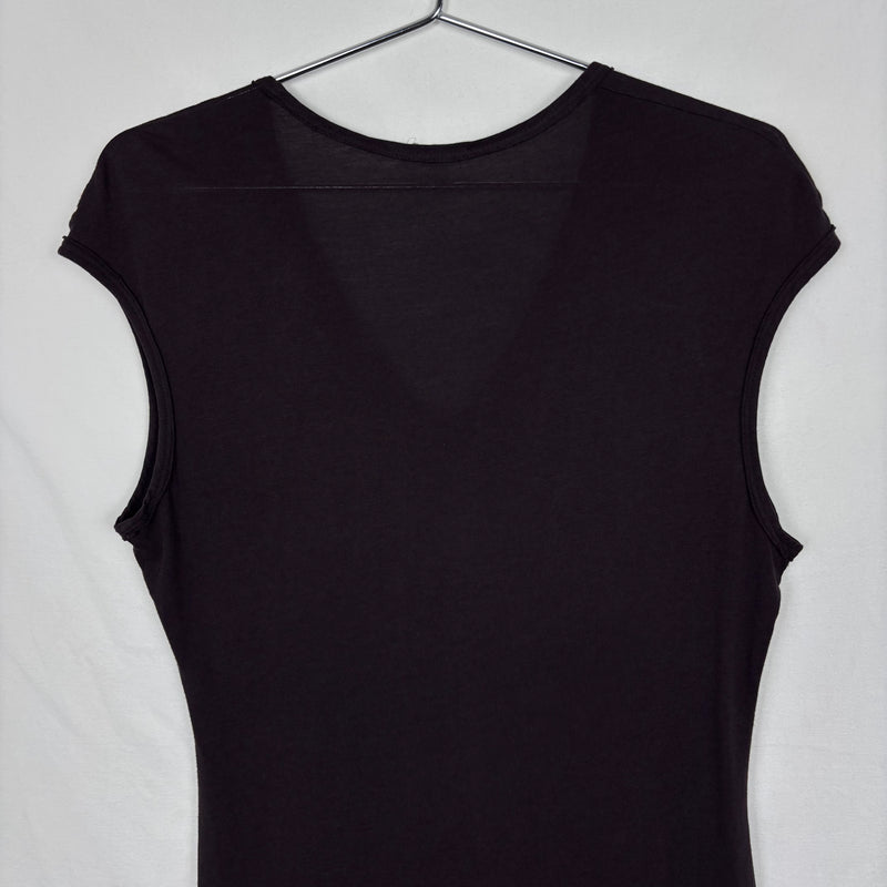 Helmut Lang Asymmetric V-Neck Sleeveless Dress