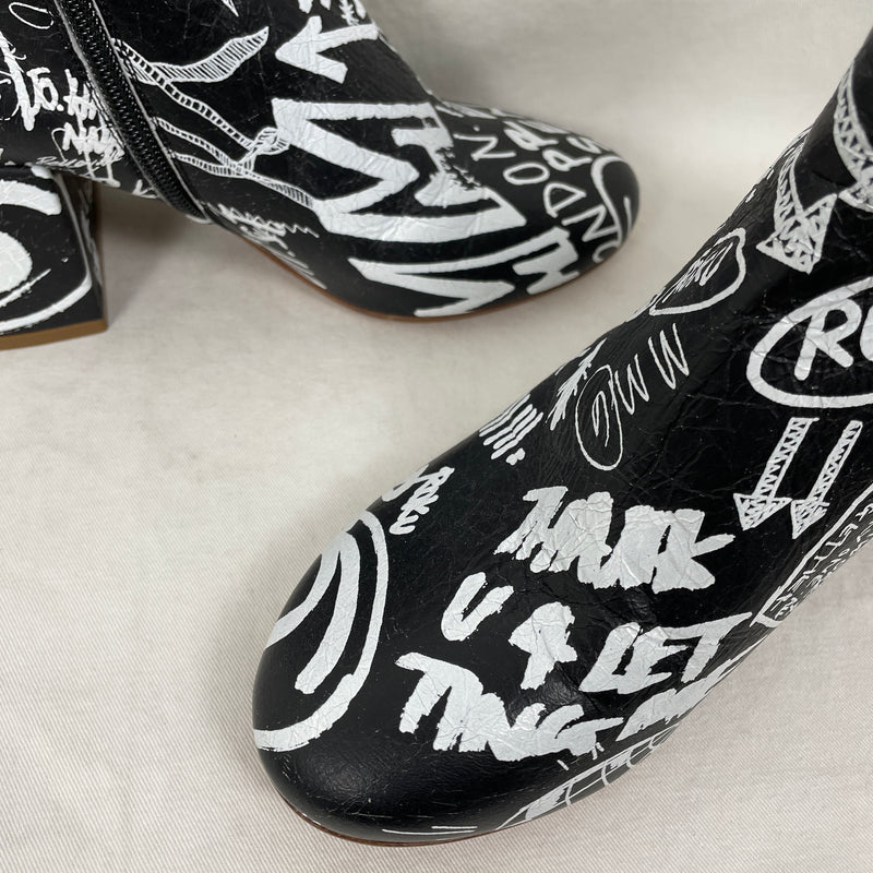 MM6 Graffiti Ankle Boot