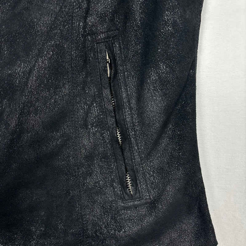 PF07 Rick Owens Brut Leather Sleeveless Jacket