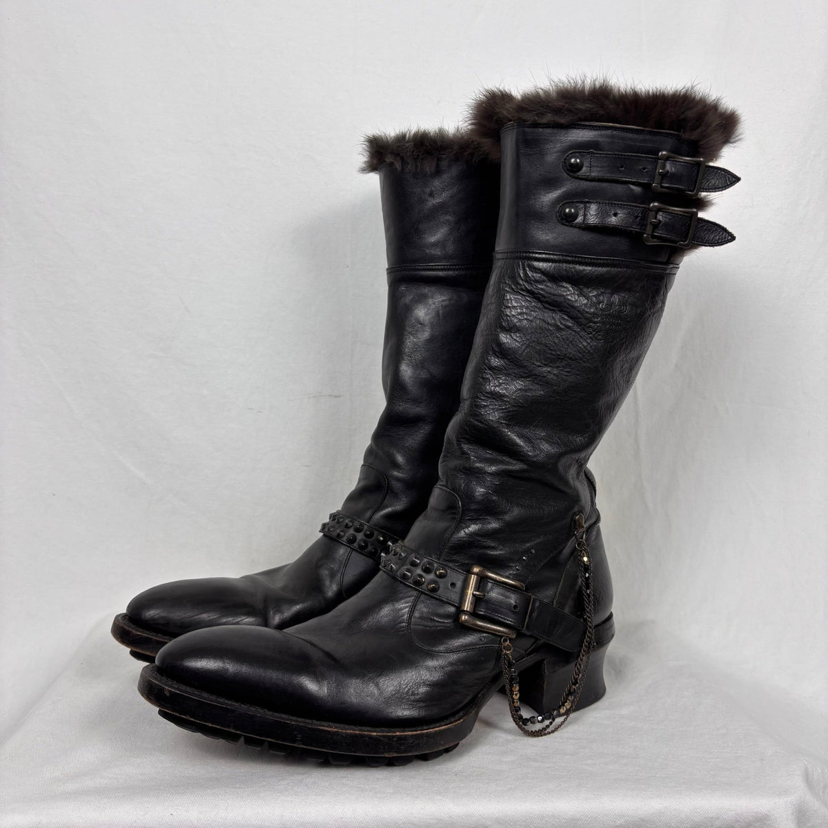 00s Alfredo Bannister Fur Lined Boots – Boketto