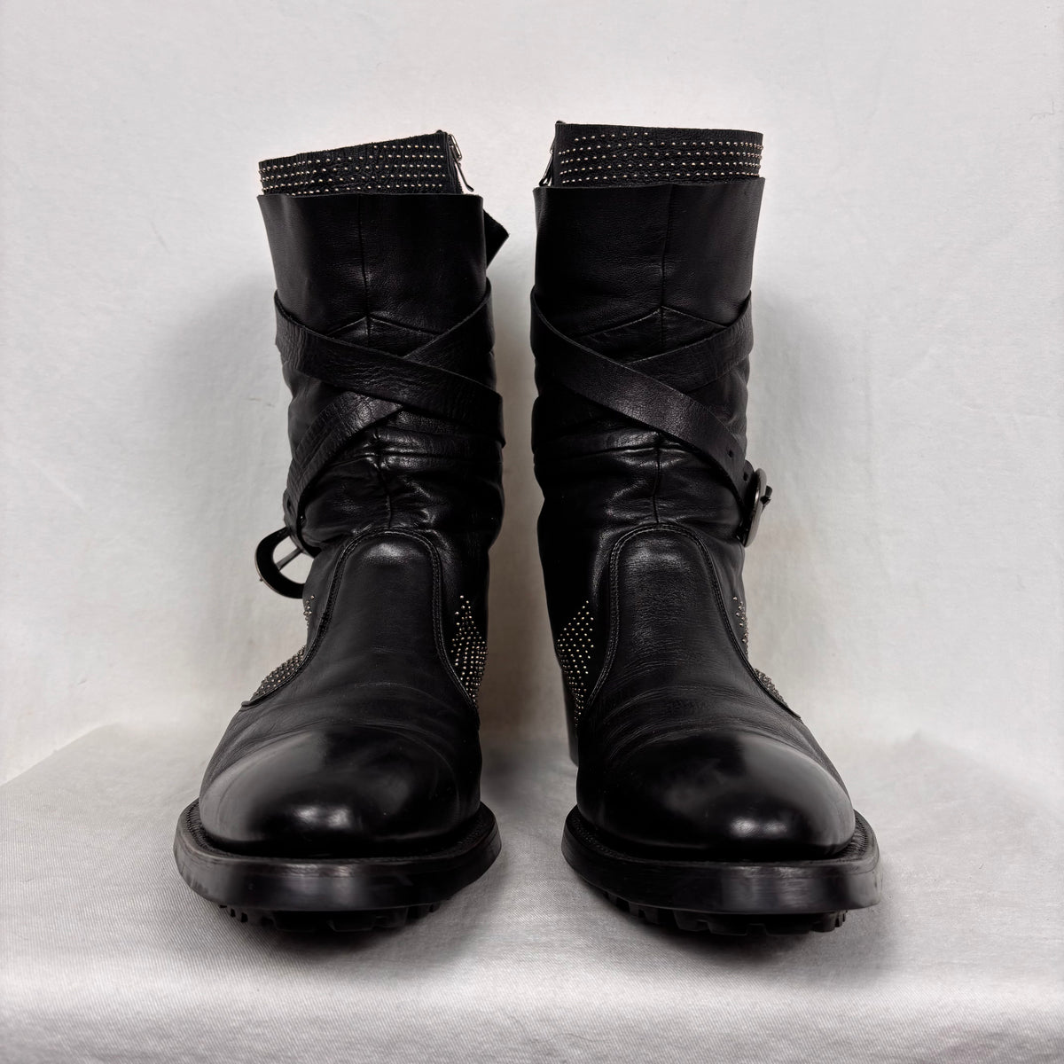 alfredoBANNISTER 40 （25.5〜26cm） Alfredo Bannister Japan Engineer Boots Leather Strap Buckle