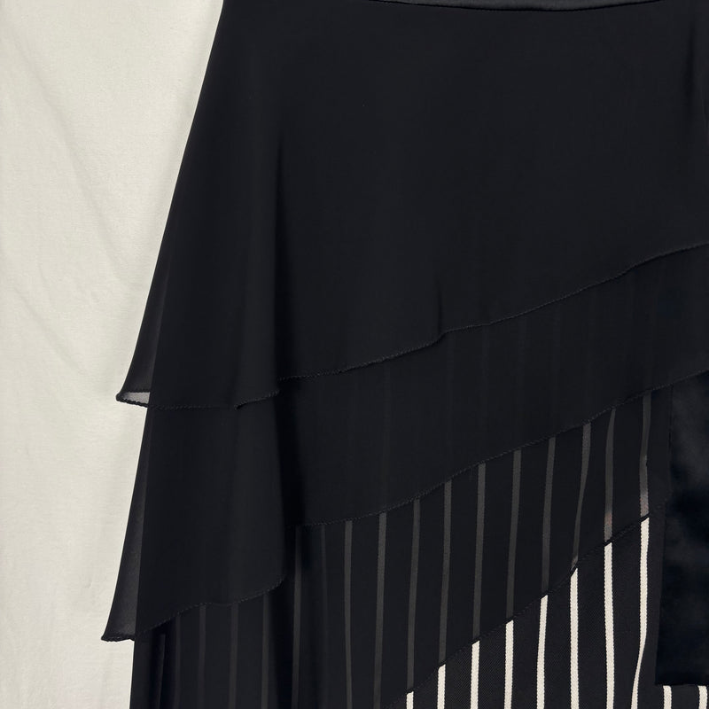 Atsuro Tayama Layered Striped Midi Skirt